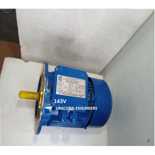 Blue 0.75 Kw 1 Hp Three Phase Electric Motor 1440 Rpm