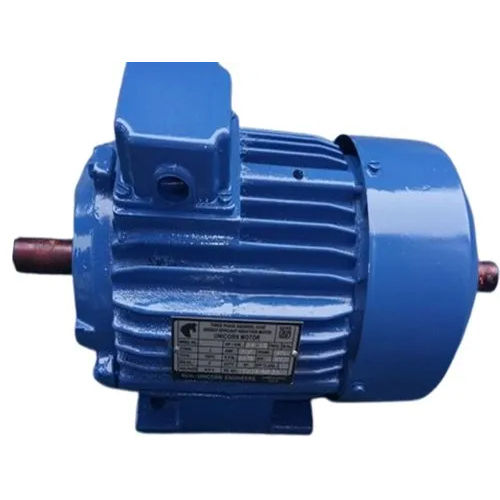 Blue Three Phase Squirrel Cage Double Shaft Induction Motor