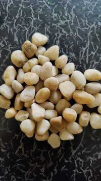 Off white or light yellow Natural stone polished pebbles and river stone glossy polished round smooth tumble stone