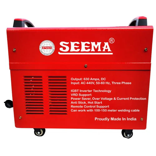 Seema 630 Amps 3 Phase 440 Volts Ac Input Igbt Arc Welding Machine With Remote Control Support Dimension(L*W*H): 66 Cm * 38 Cm * 55 Cm  Centimeter (Cm)