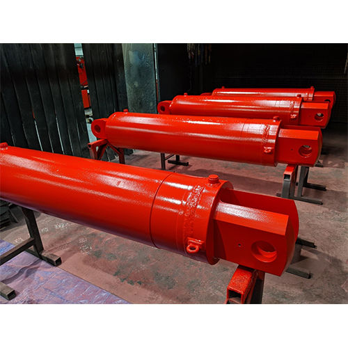 Red Hydraulic Cylinders For Oil And Gas Industry