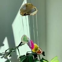Rainbow Agate Slices Wind Chimes
