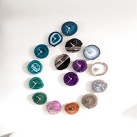 Small Agate Wall Clock - Color: Multi