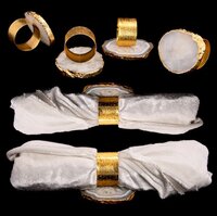 White Agate Napkin Ring