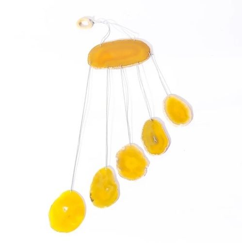 Yellow Agate Slices Wind Chime