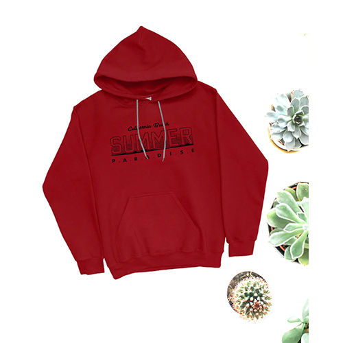 Mens Red Color Hoodie