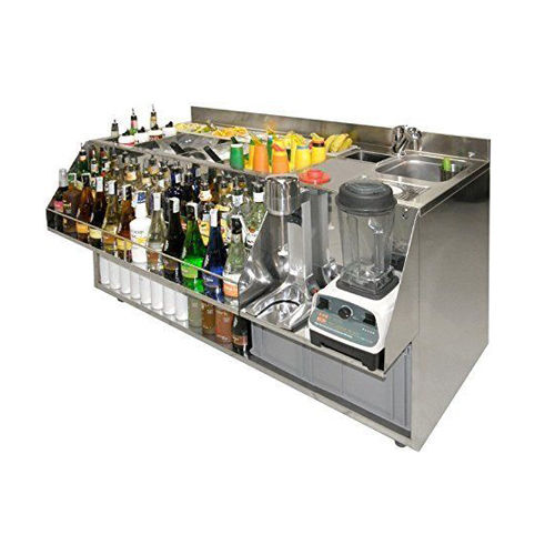 Stainless Steel Cocktail Bar Station Size: Different Available