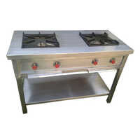 Two Burner Cooking Range - Stainless Steel, Available In Various Sizes | Semi-automatic Control For Efficient Cooking