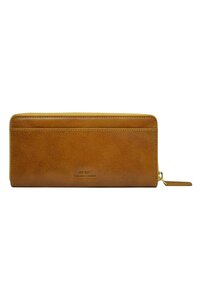 GENUINE LEATHER MUSTARD/BROWN ZIP AROUND LADIES WALLET