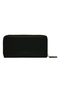 GENUINE LEATHER BLACK ZIP AROUND LADIES WALLET