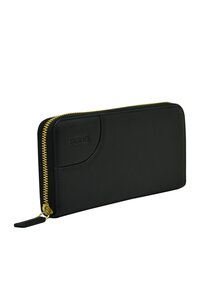 GENUINE LEATHER BLACK ZIP AROUND LADIES WALLET