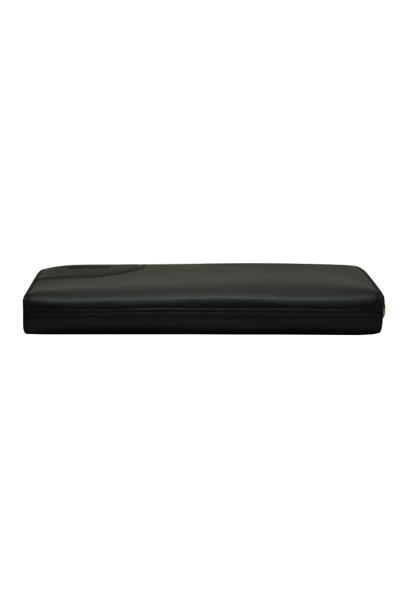GENUINE LEATHER BLACK ZIP AROUND LADIES WALLET