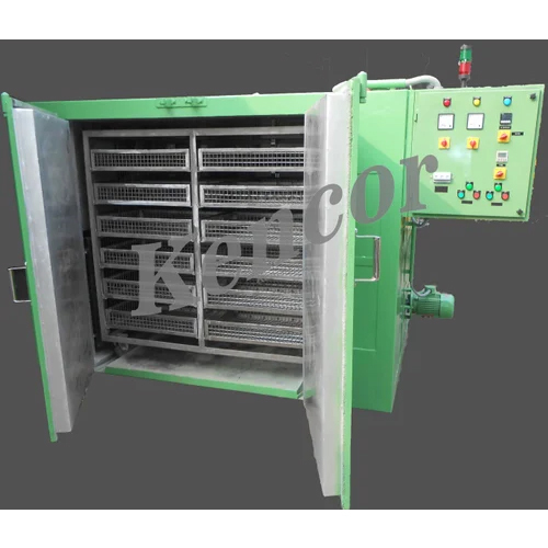 Batch Oven - Mild Steel, 60x60x60 Inch, Green | Electric Power, Powder Coated Finish, Industrial Use, Temperature Range 100-300Â°C, 440 Volt