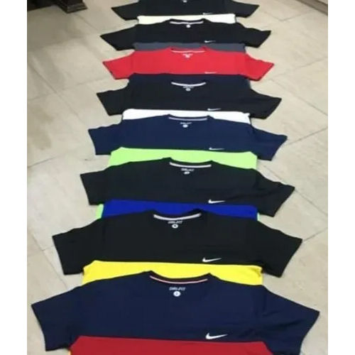 Mens Round Neck Sports T Shirt - Color: Multicolour