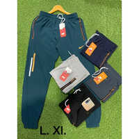 Non-Stretchable Ns Lycra Track Pant - Cotton, L/XL Size, Multicolour | Regular Fit, Plain Design for Men