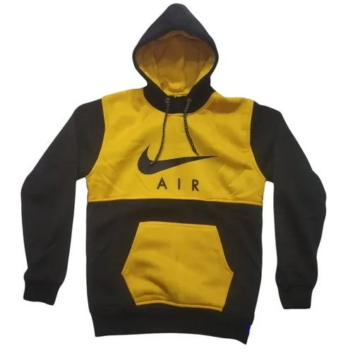 Black-Yellow Mens Premium Hoodies