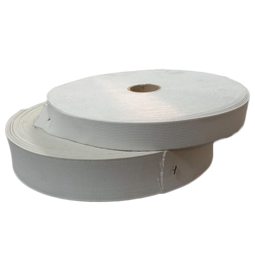 White Polyester Elastic Tape Roll
