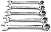 Gear Wrench - Silver Finish | Ratcheting Mechanism, Versatile Set Includes Metric & Imperial Sizes, Ideal For Tight Spaces