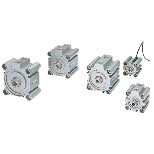 Silver Compact Pneumatic Cylinders