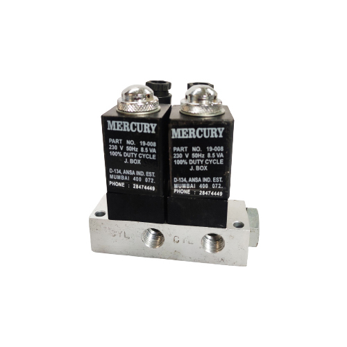 Black-Silver Industrial 2 Way Normally Closed Direct Solenoid Valves
