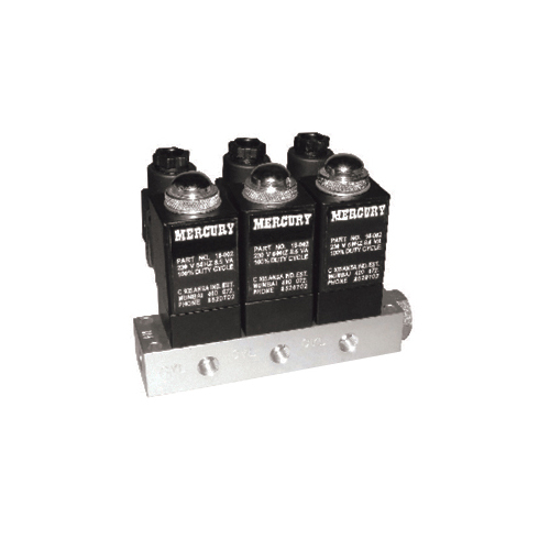 Black-Silver Gang Manifold Assembly For 2 Valves