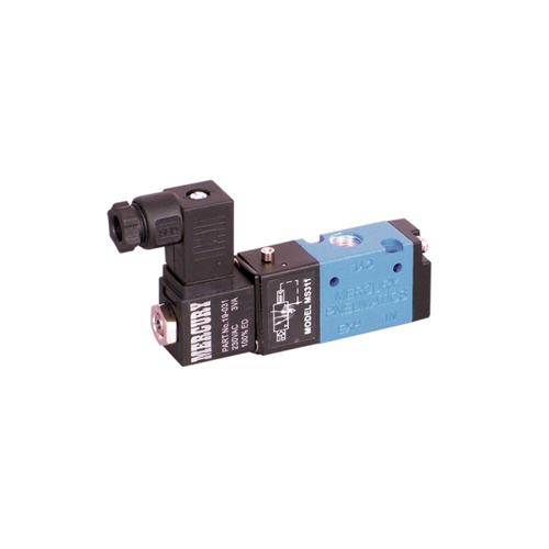 Black-Blue 3 Way Normally Closed Solenoid Air Spring Valve