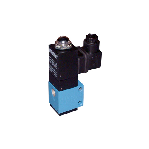 Black-Blue 2 Way Normally Closed Poppet Type Solenoid Valve