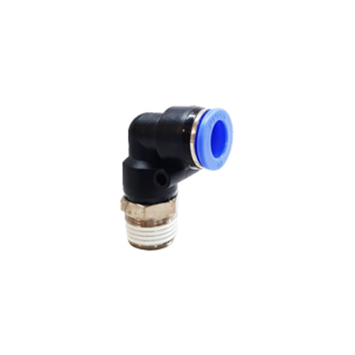 Black-Blue-Silver Pneumatic Male Elbow