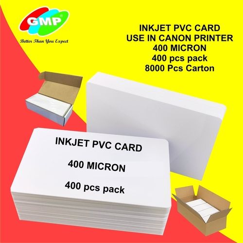 GMP INKJET PVC CARD FOR CANON DIRECT PRINT ON ALL G SERIES 400 PCS BOX