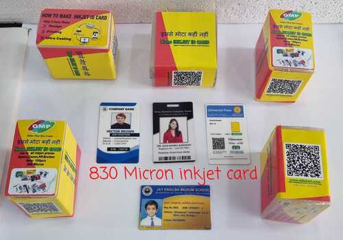 Gmp Nano Inkjet Pvc Card 830 Micron For All Inkjet Printer 100 Pcs Pack