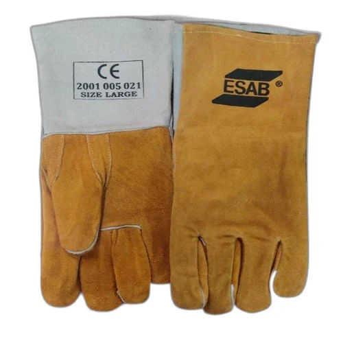 Brown-Grey Esab Dura Welding Hand Gloves