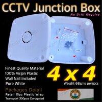 Cctv Junction Box 4 X 4 Super White 20Set