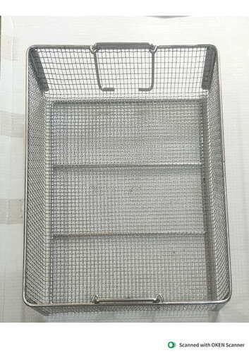 BIG MESH TRAY FOR STERLIZATION OF SURGICAL INSTRUMENTS