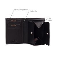 Genuine leather gents wallet / Black