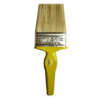 Willson Kingluck Paint Brush - Wooden Handle, 3 Inch Size, Yellow Color | Ideal For Wall Painting With Durable Pp Bristles