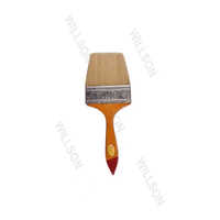 Export Paint Brush - Nylon Hair, Shiny Aluminum Ferrule, Wooden Handle | Ideal For Wall Painting, 11 Inch Size