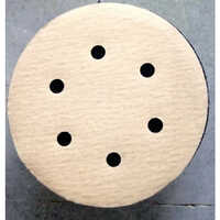 Velcro Abrasive Paper Disc - Velcro Material, Round Shape, Off-white Color | Durable For Grinding Applications, Wear-resistant Design