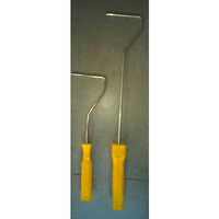 15 Inch Roller Long Rod Handle - Stainless Steel | Yellow Plastic Handle, Ideal For Paint Application, Durable And Efficient Tool