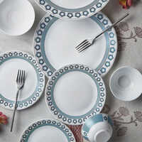 White Borosil Opal Glass Dinner Set