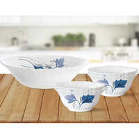 White Opal Glass Pudding Set Size: Small