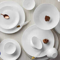 White Borosil Dinner Set