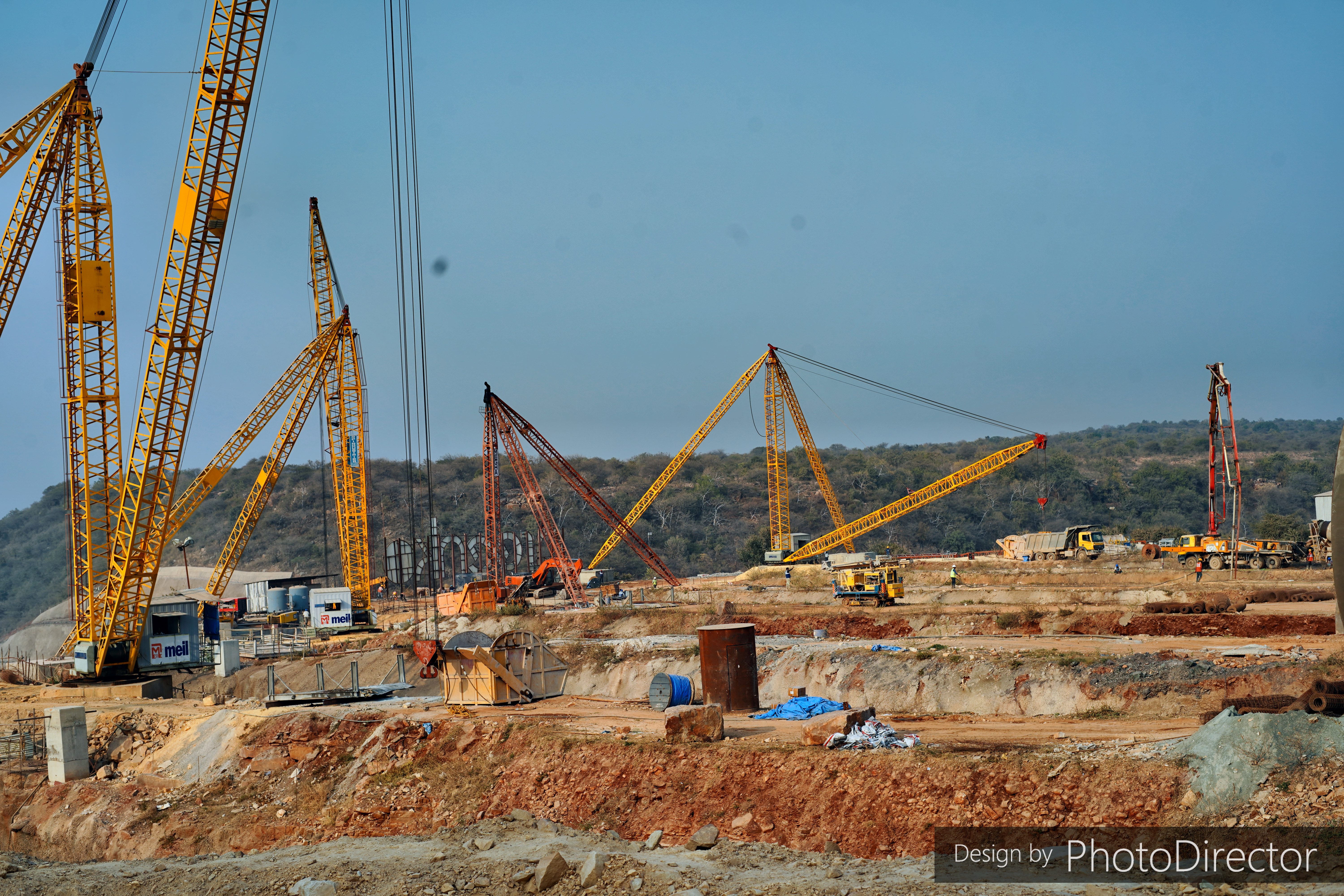 Stone Mining Derrick Crane