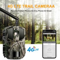 Trail Camera 2.7K 4G Hunting Camera with Low Glow IR LEDs Night Vision Motion Activated