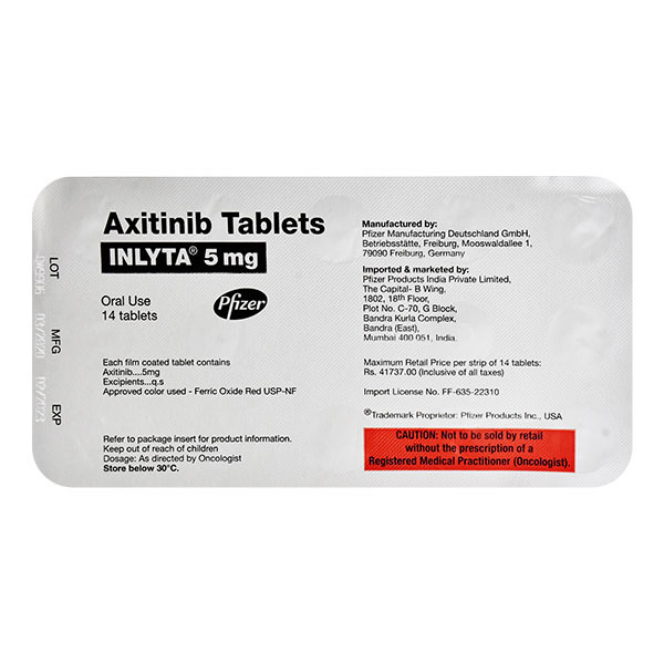 Axitinib 5 Mg Tablets