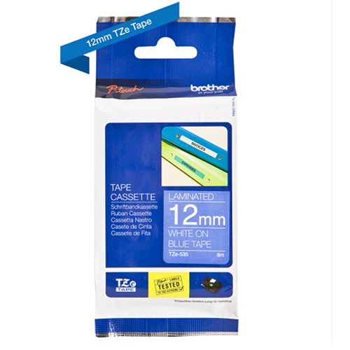 Brother Genuine White on Blue P-Touch Tape(TZe-535)