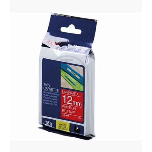 Brother Genuine White on Red P-Touch Tape(TZe-435)