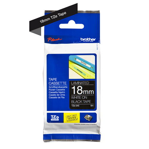 Brother Genuine White on Black P-Touch Tape(TZe-345)