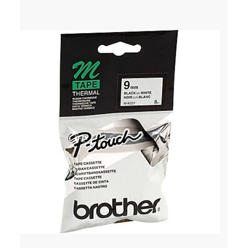 Brother Genuine Black on White P-Touch Tape(M-K221)