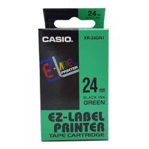 24mm Black on Green Casio Tape(CG73)