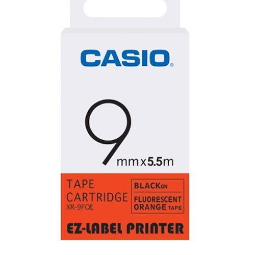9mm Black on Orange Casio Tape(CG43)